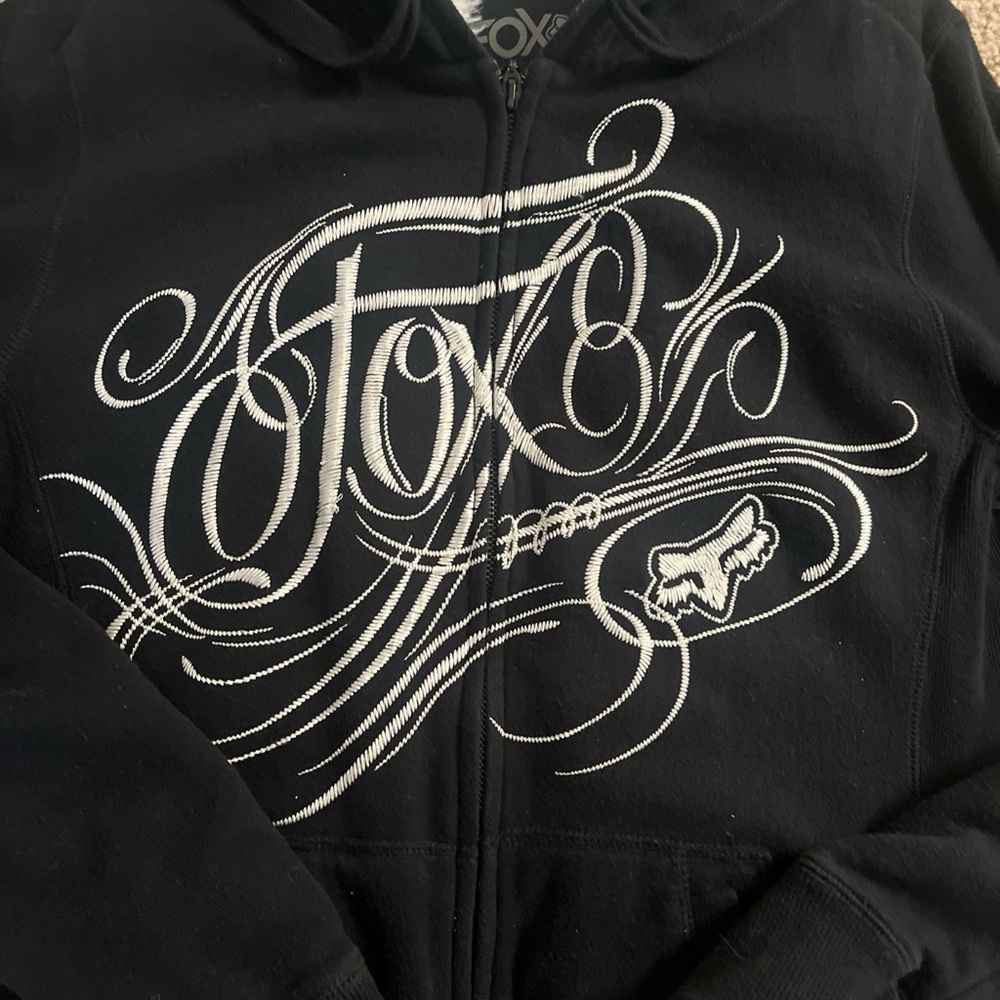 VTG Y2K Fox Racing Hysteric Glamour Style Fur Zip Hoodie. Large! - Picture 2 of 6